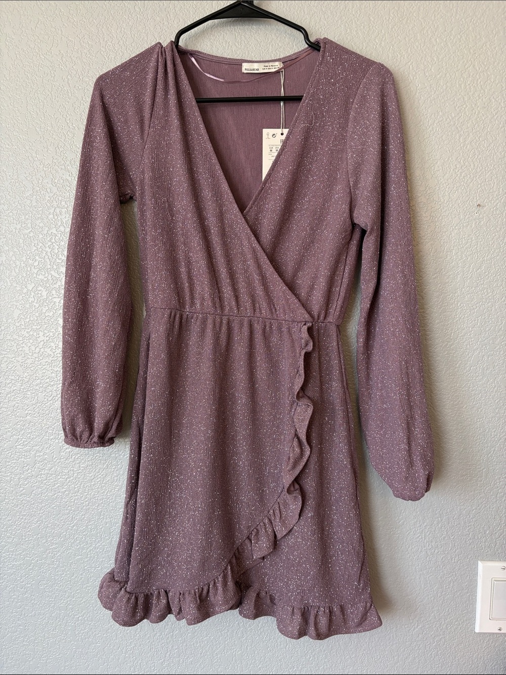 Pull&Bear Dusty Lilac Ribbed dress